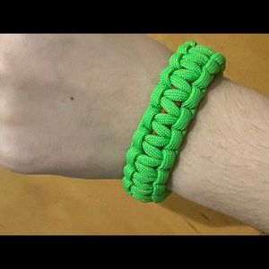 Green and red survival bracelet